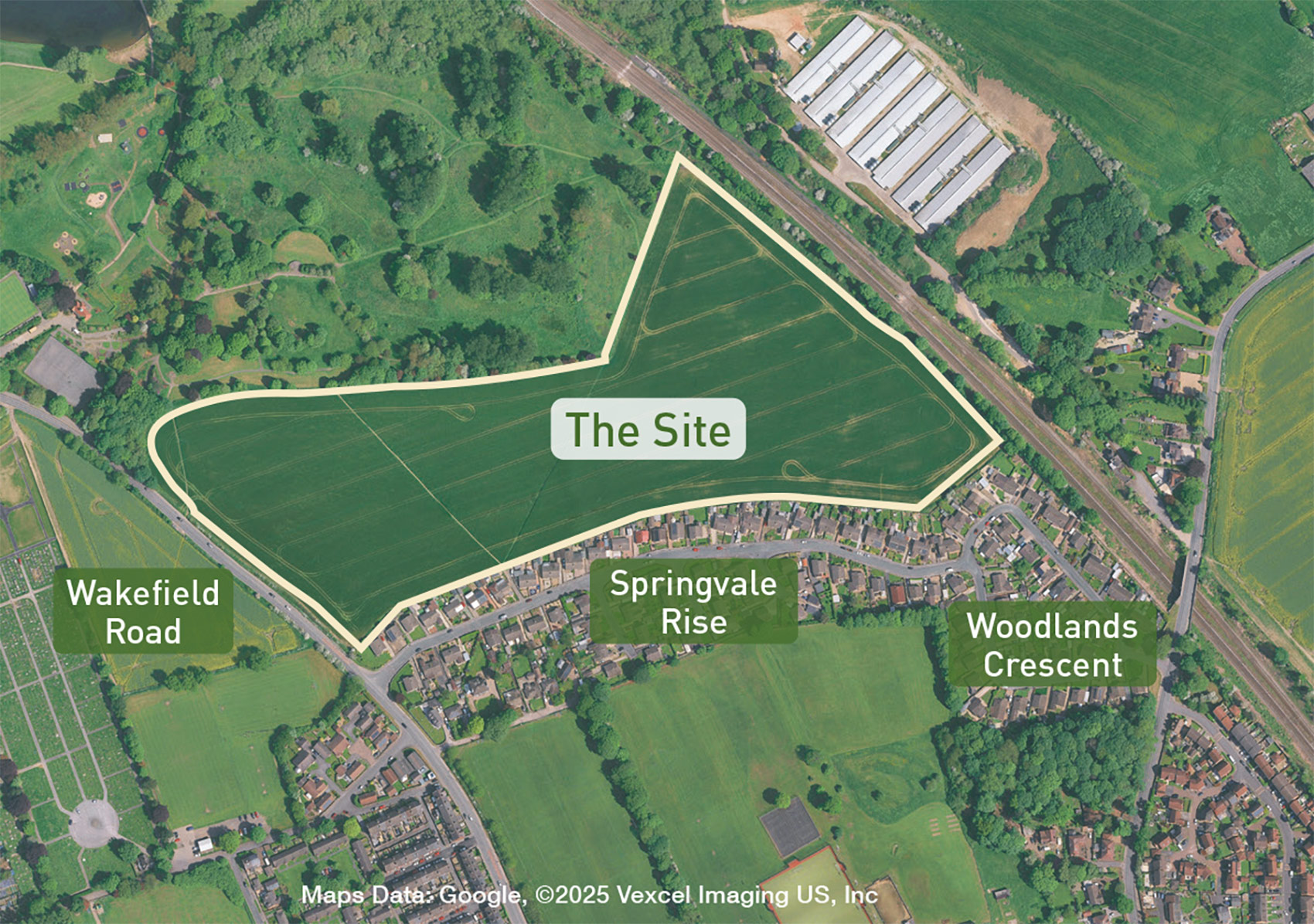 aerial photograph of the site