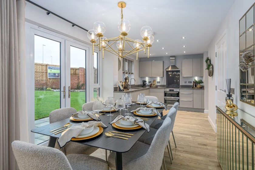 kitchen and dining room